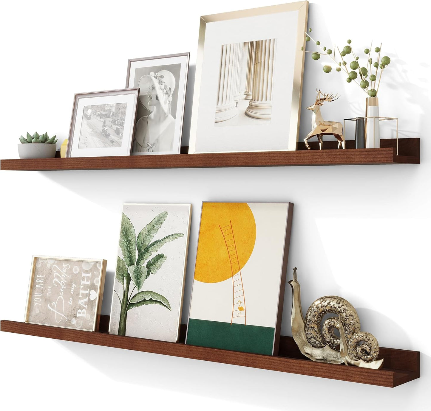 Solid Ash Wood Floating Shelves for Stylish Home Decor