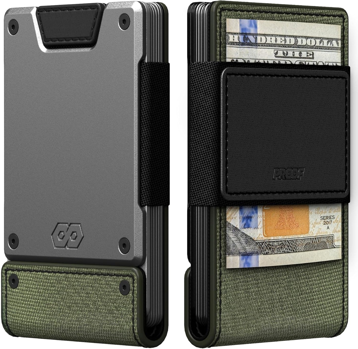PROOF Wallet | Slim Minimalist RFID Wallet for Men with Cash Strap