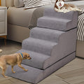 High Dog Stairs for Beds - 6 Steps Non-Slip Pet Ramps