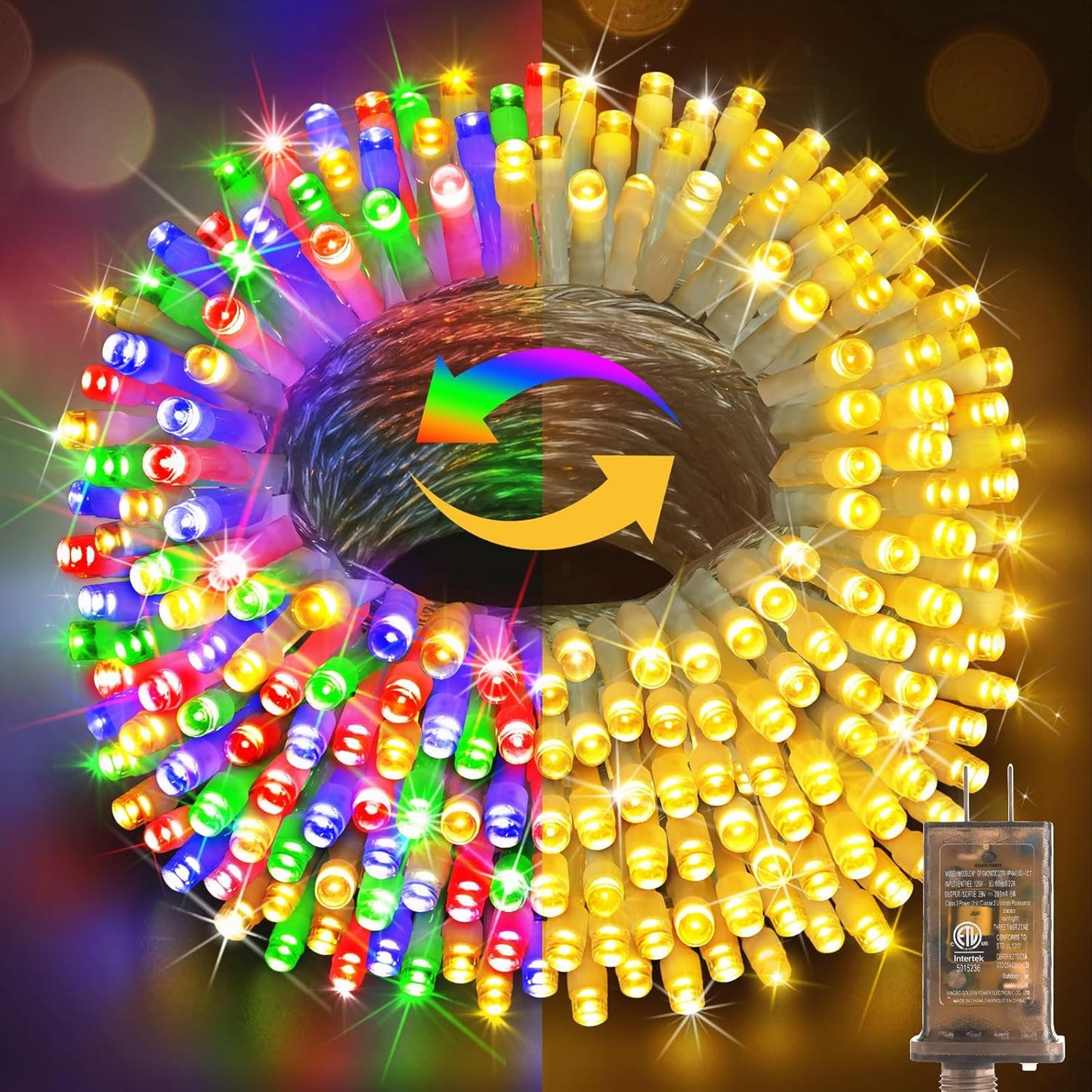 337FT Color Changing Christmas Lights for Outdoor Decor