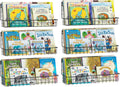 Floating Book Shelves for Kids Room - Set of 6 Space Saving Wall