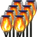 Large Solar Torch Light with Flickering Flame - All-Night Outdoor