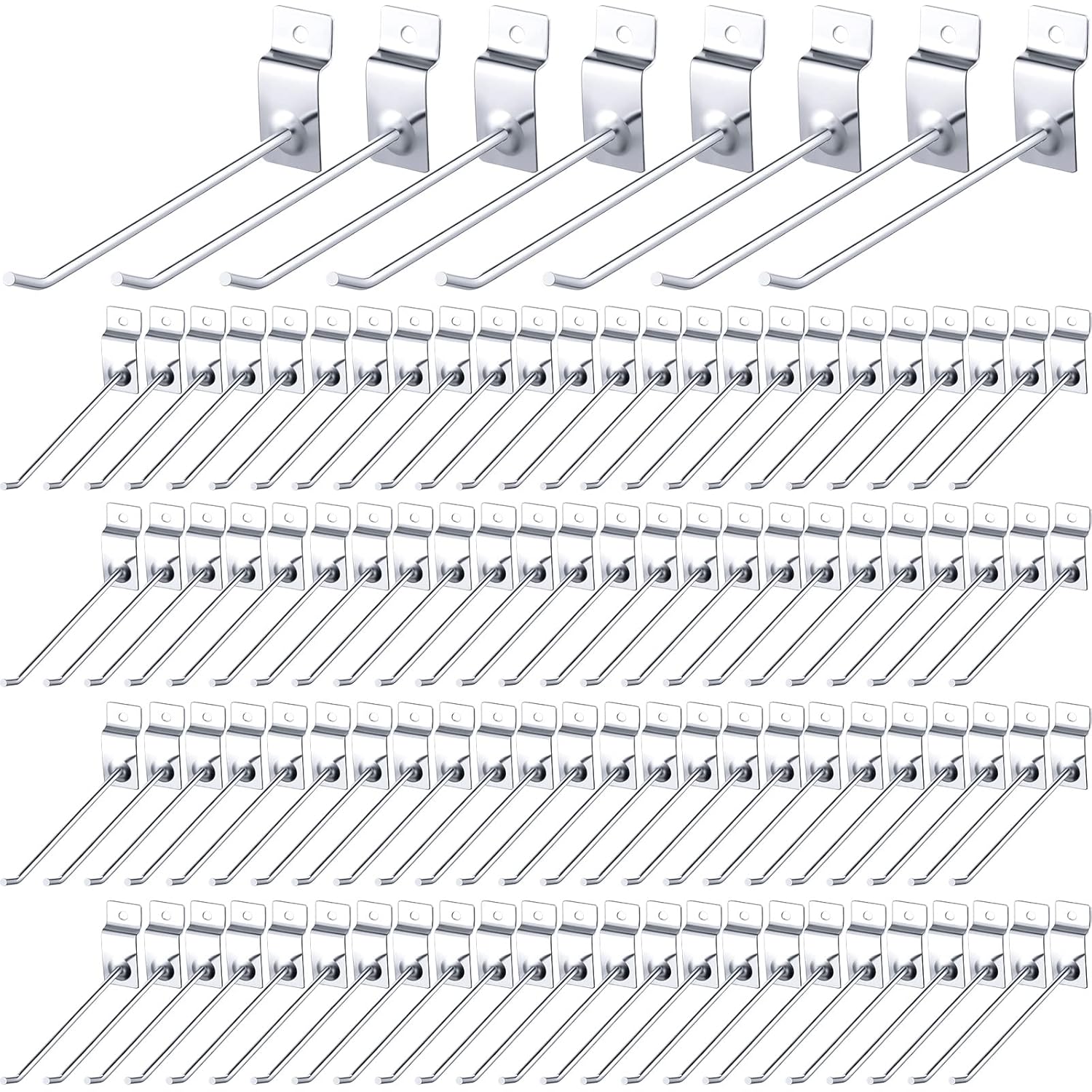 Moxweyeni 100 Pcs Heavy Duty Slatwall Panel Hooks for Display