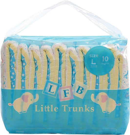 Littleforbig Adult Printed Diaper 10 Pieces - Stay Comfortable, Large Size