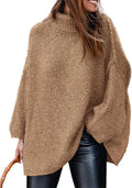 Turtleneck Oversized Chunky Knit Sweater for Women