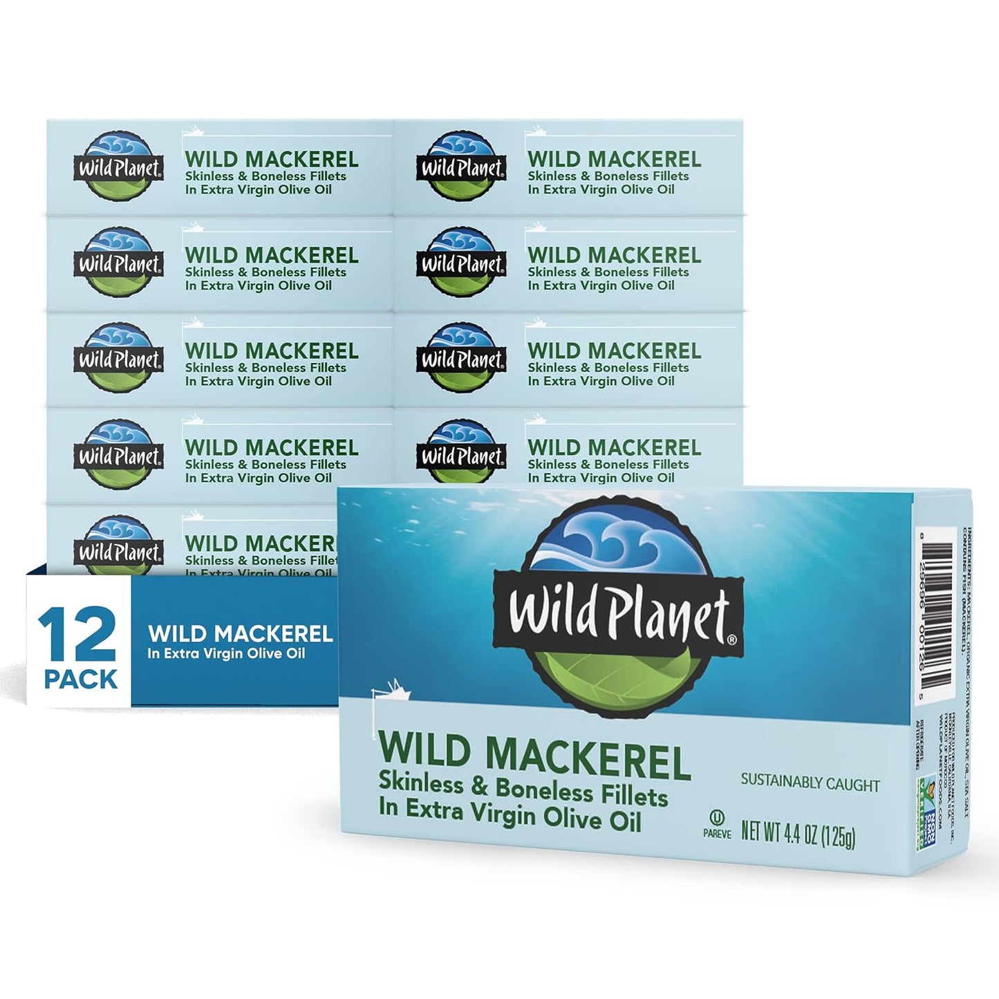 Wild Planet Mackerel Fillets in Olive Oil - Healthy Tinned Fish
