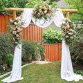 White Wedding Arch Draping Fabric 4 Panels 29in x 20ft - Sheer Chiffon