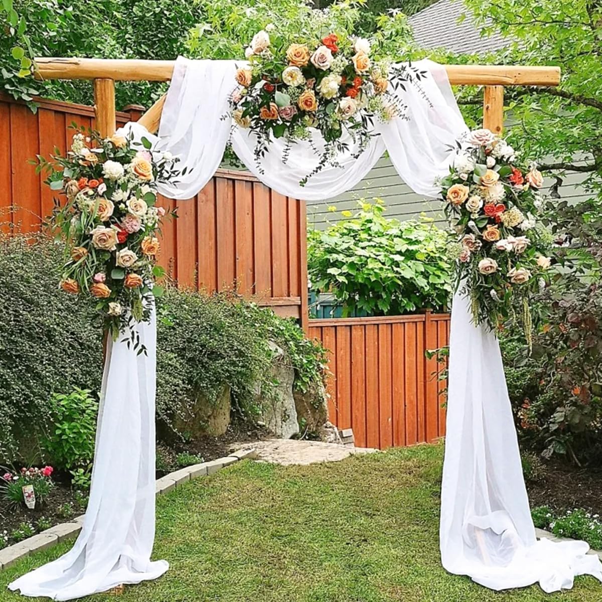 White Wedding Arch Draping Fabric for Romantic Events and Decor