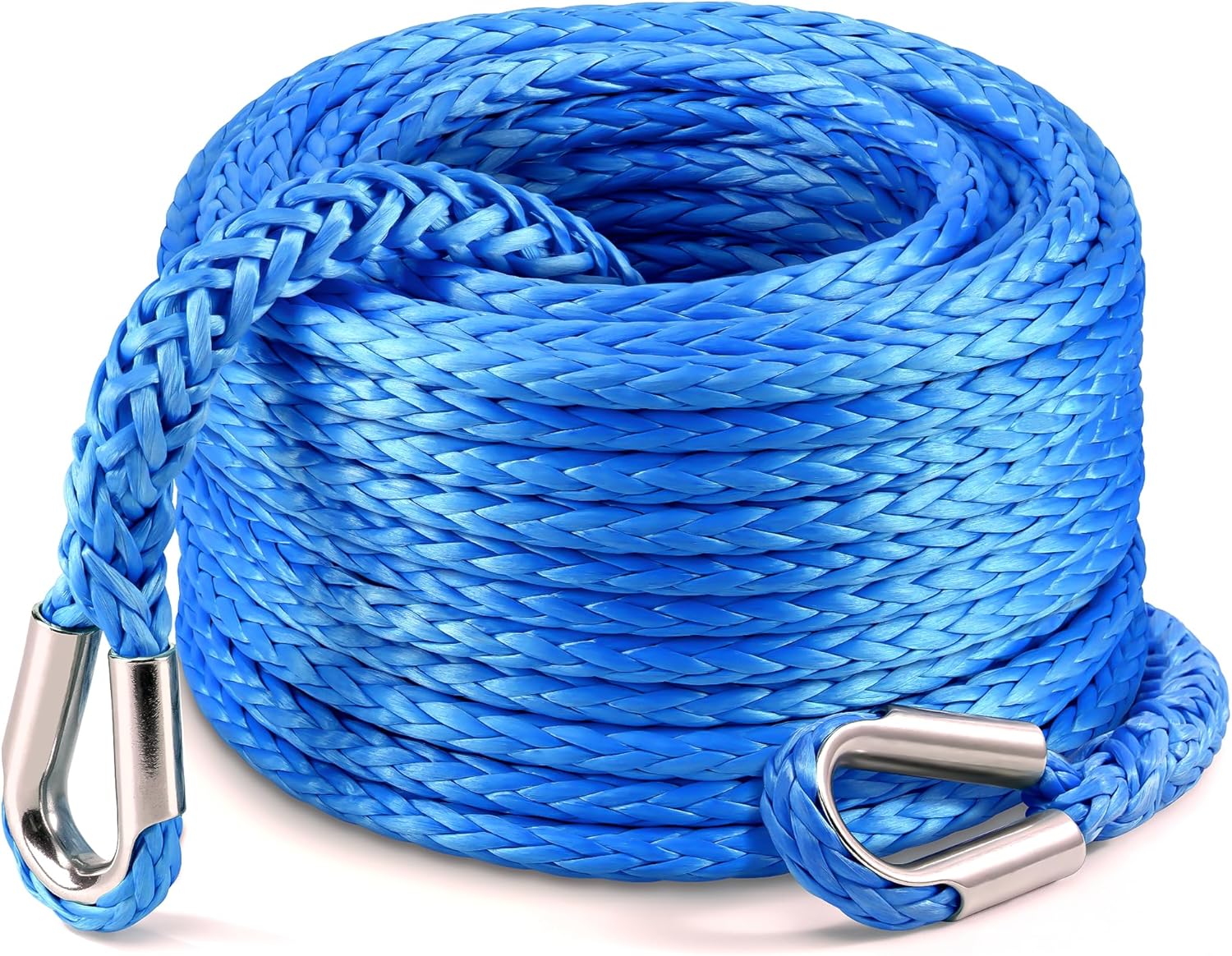 Kolvoii Winch Rope Extension 3/8 Inch x 92 Ft for Off Road Use