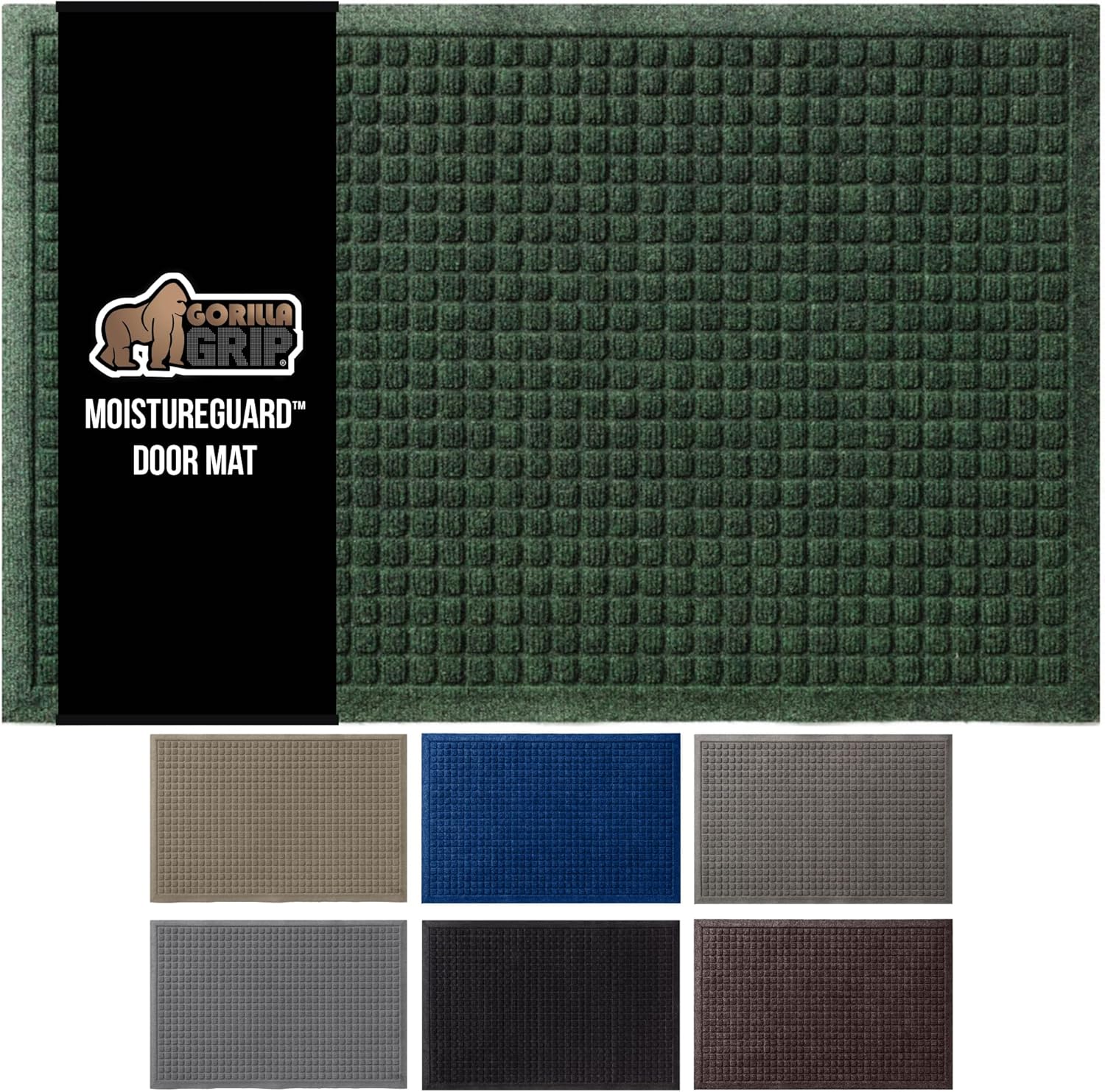 GORILLA GRIP Ultra Absorbent Front Door Mat for Indoor Outdoor Use