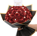 Waipfaru Red Glitter Roses Bouquet DIY Kit - 36 Sparkling Roses