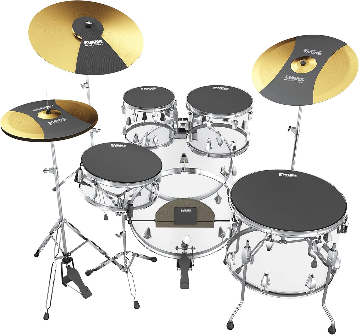 Evans Practice Pad SoundOff Drum Mute Pak for Quiet Practice