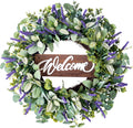Welcome Sign Front Door Wreaths for Year Round Home Decor
