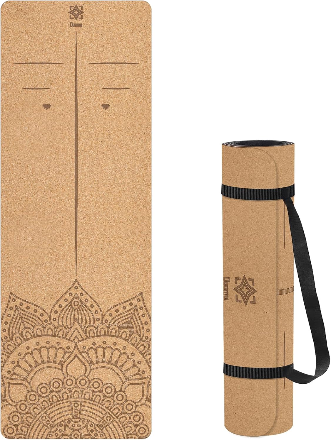 UANGLI Eco-Friendly Cork Yoga Mat - Non-Slip & Sweat-Absorbing