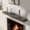 Solid Wood Fireplace Mantel Shelf 72 in - Rustic Floating Mantle