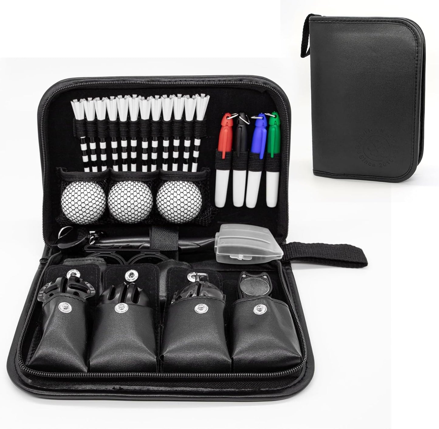 Complete Golf Gift Set with Leather Case - Barudan Golf