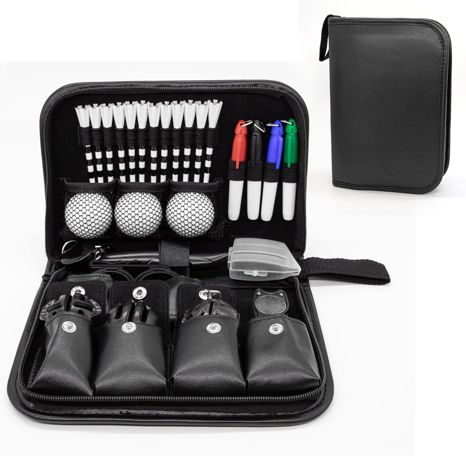 Complete Golf Gift Set with Leather Case - Barudan Golf