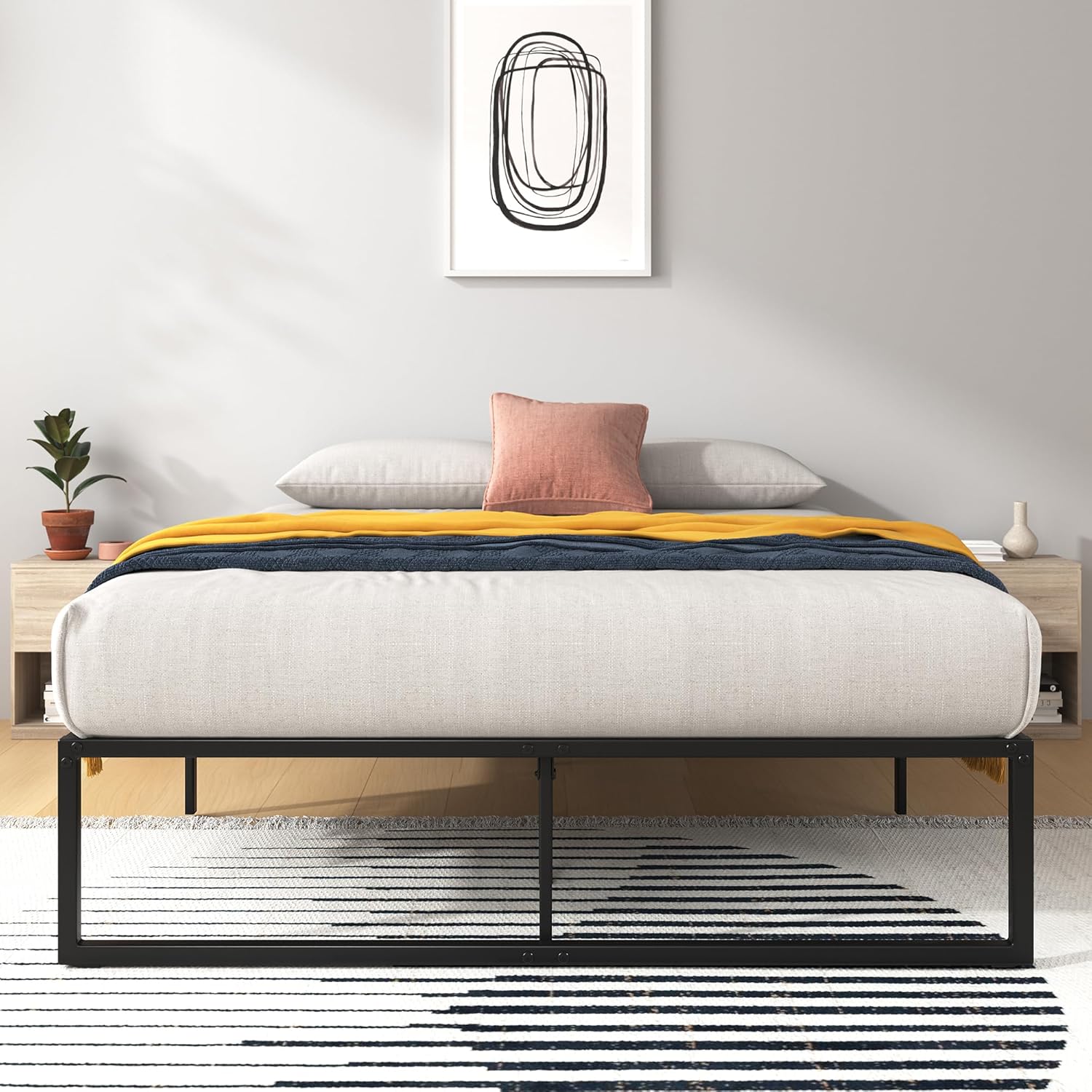 ZINUS Lorelei 14 Inch Metal Platform Bed Frame for Comfort