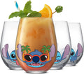Disney Stitch Silly Sips 19oz Stemless Glasses Set of 4 - Playful