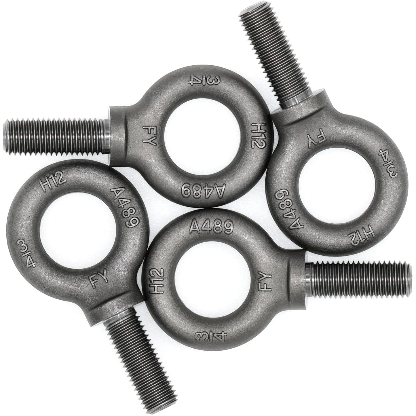 Box of 4 Pcs Heavy Duty Lifting Shoulder Eye Bolts 3/4in-10
