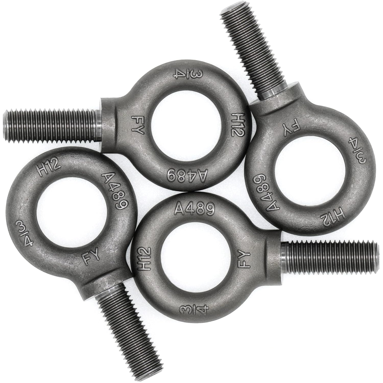 Box of 4 Pcs Heavy Duty Lifting Shoulder Eye Bolts 3/4in-10
