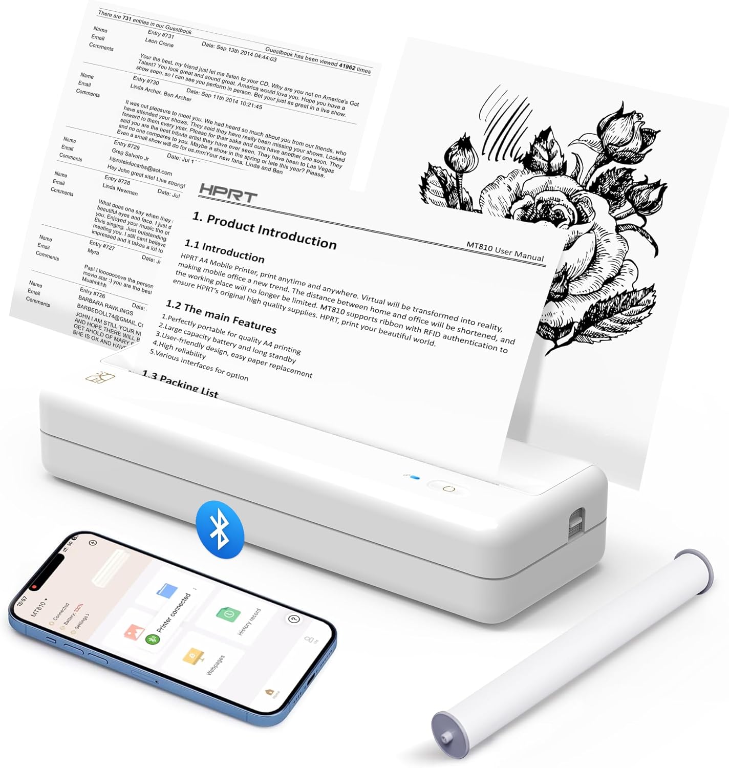 Inkless Portable Printer for Home & Travel - POOOLITECH