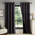 Blackout Curtains 108 in Long Textured Thermal Drapes - Full Darkening