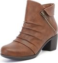 Women's Ankle Boots Casual Fashion Chunky Heeled Booties (Style CFJD)