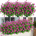 24 Bundles Outdoor Artificial Flowers UV Resistant Faux Greenery