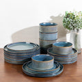 Stoneware Dinnerware Set for 8 - Ceylon Blue Reactive Glaze