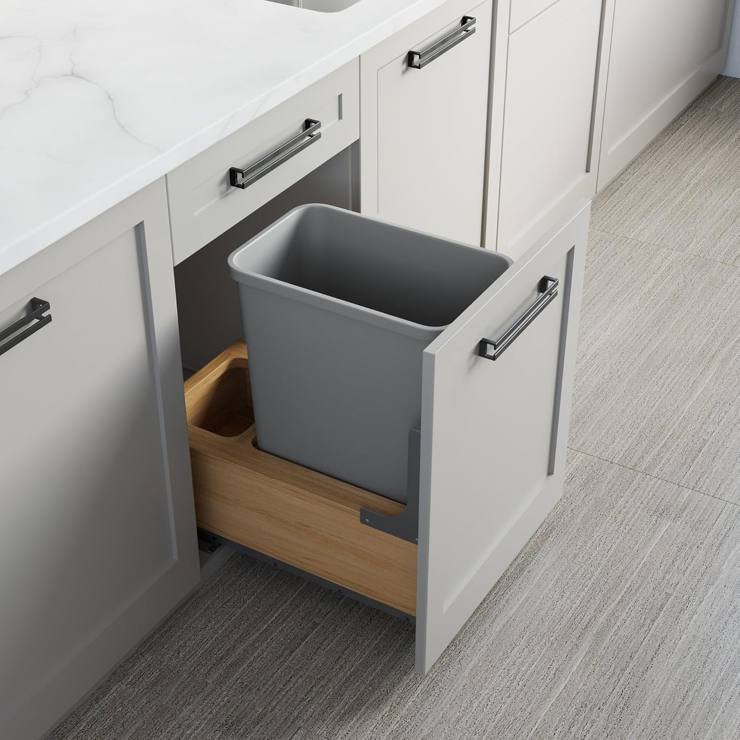 Dowell Single 35Qt Undermount Trash Pull-Out Waste Container