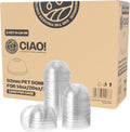CIAO! PET Dome Lid with Straw Slot for Cold Drink Cups
