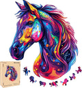 Puzzles for Adults 500 Pieces Wooden Horse Liberty Jigsaw - Fun