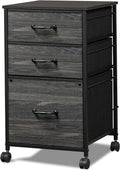 Mobile File Cabinet Rolling Printer Stand with 3 Drawers - Compact