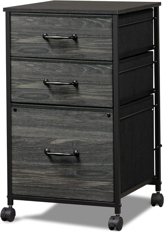 DEVAISE Mobile File Cabinet with 3 Drawers for Home Office