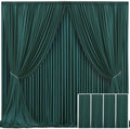 Hunter Green Backdrop Curtain 20ft x 10ft - Wrinkle Free Photo Drape