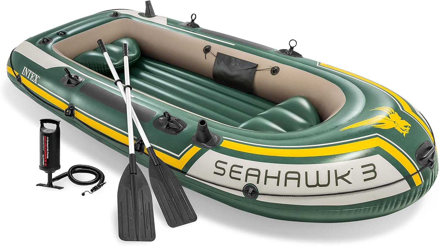 INTEX Seahawk 2 Inflatable Boat Set for Fishing Adventures