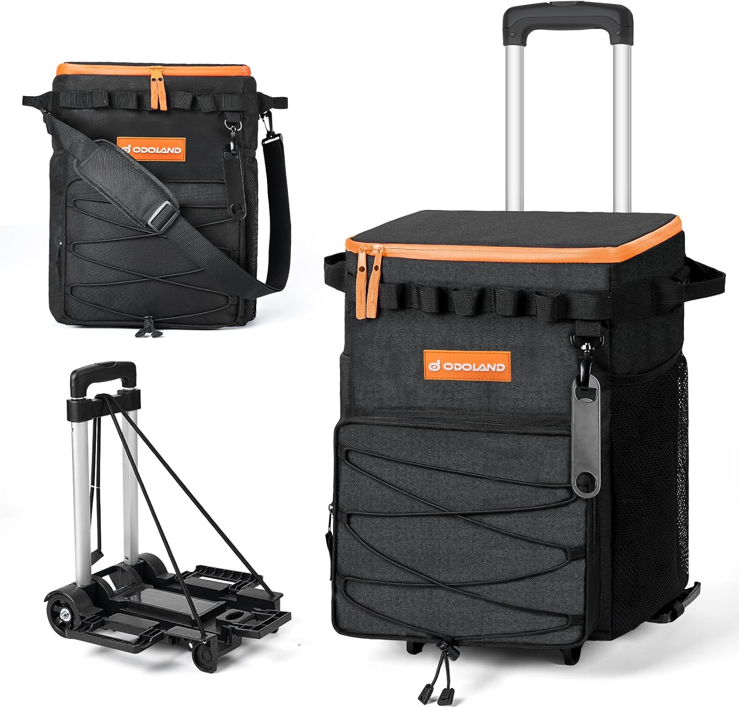 Odoland 48/72 Cans Soft Cooler with Wheels for Outdoor Fun