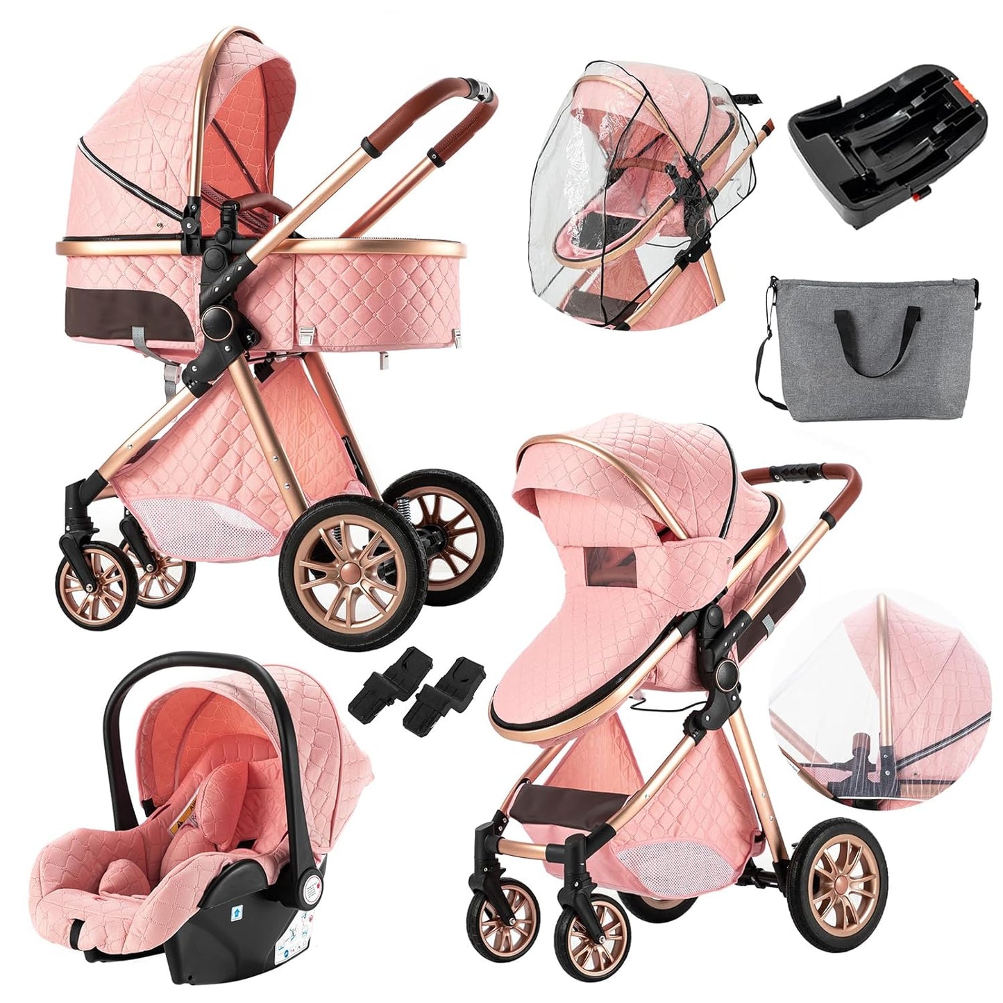 3 in 1 Baby Travel System Convertible Stroller for Newborns