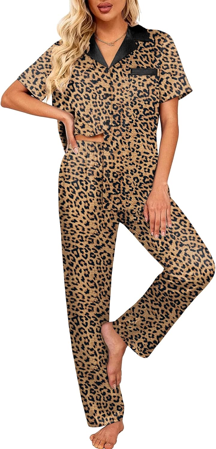 Ekouaer Satin Pajamas Set for Women - Stylish Sleepwear