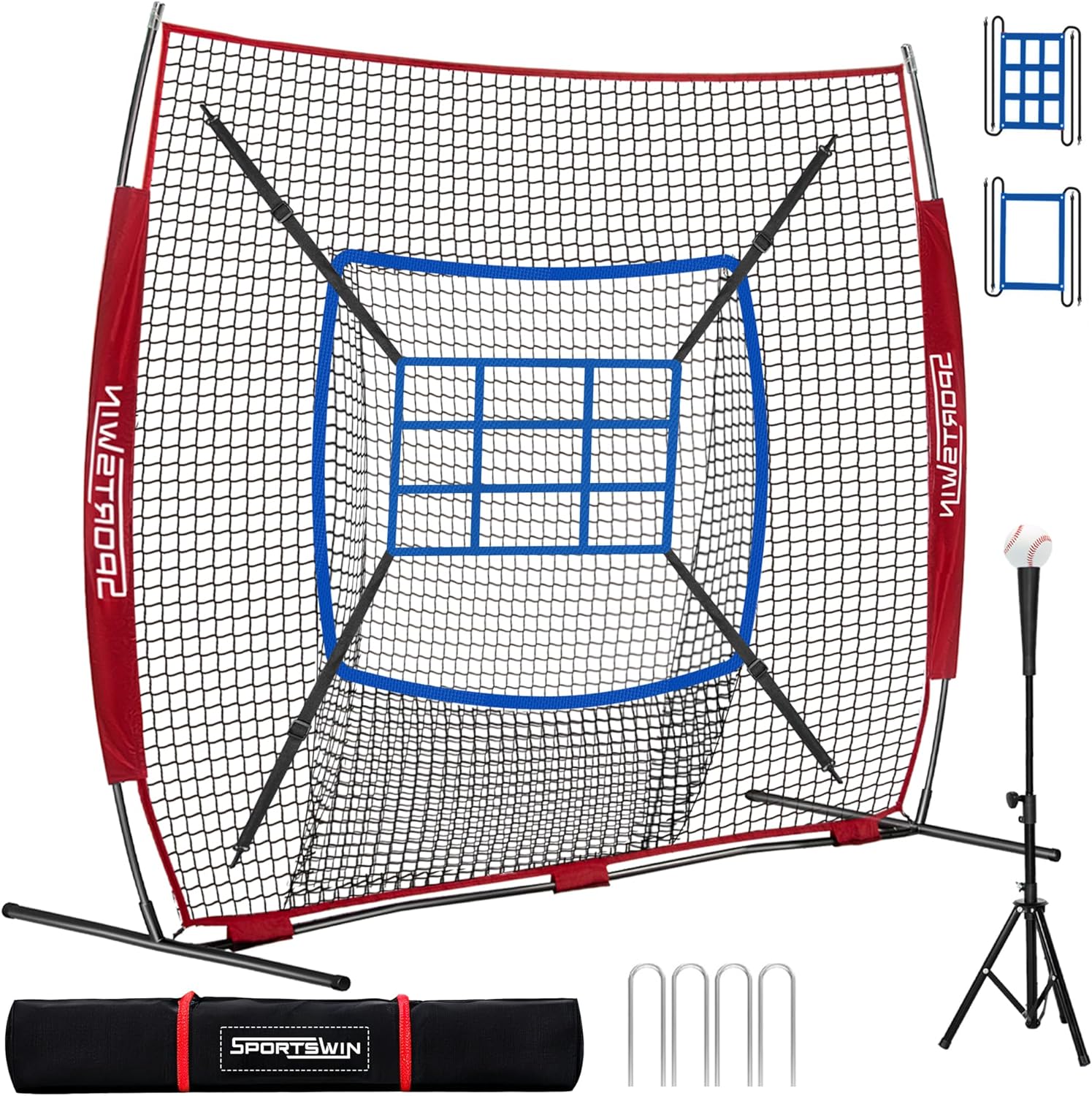 7x7 FT Baseball Net for Batting and Pitching Practice Training