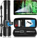 Rechargeable Tactical Flashlight High Lumens - Super Bright USB-C