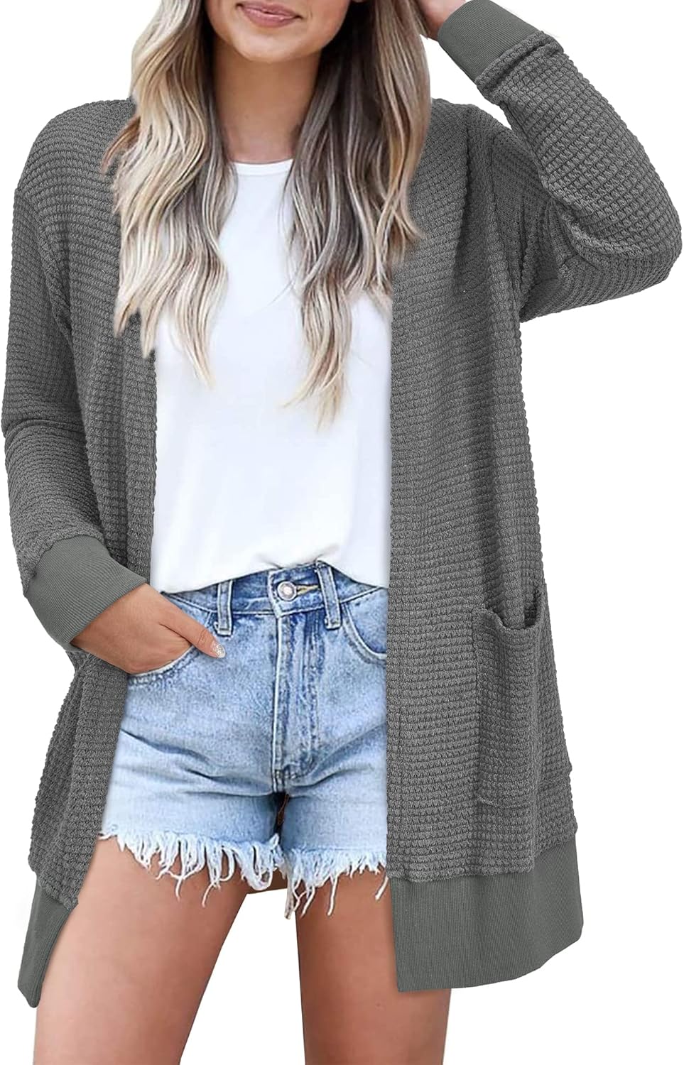 STYLEWORD Women's Fall Fashion Cardigan Sweater with Pockets