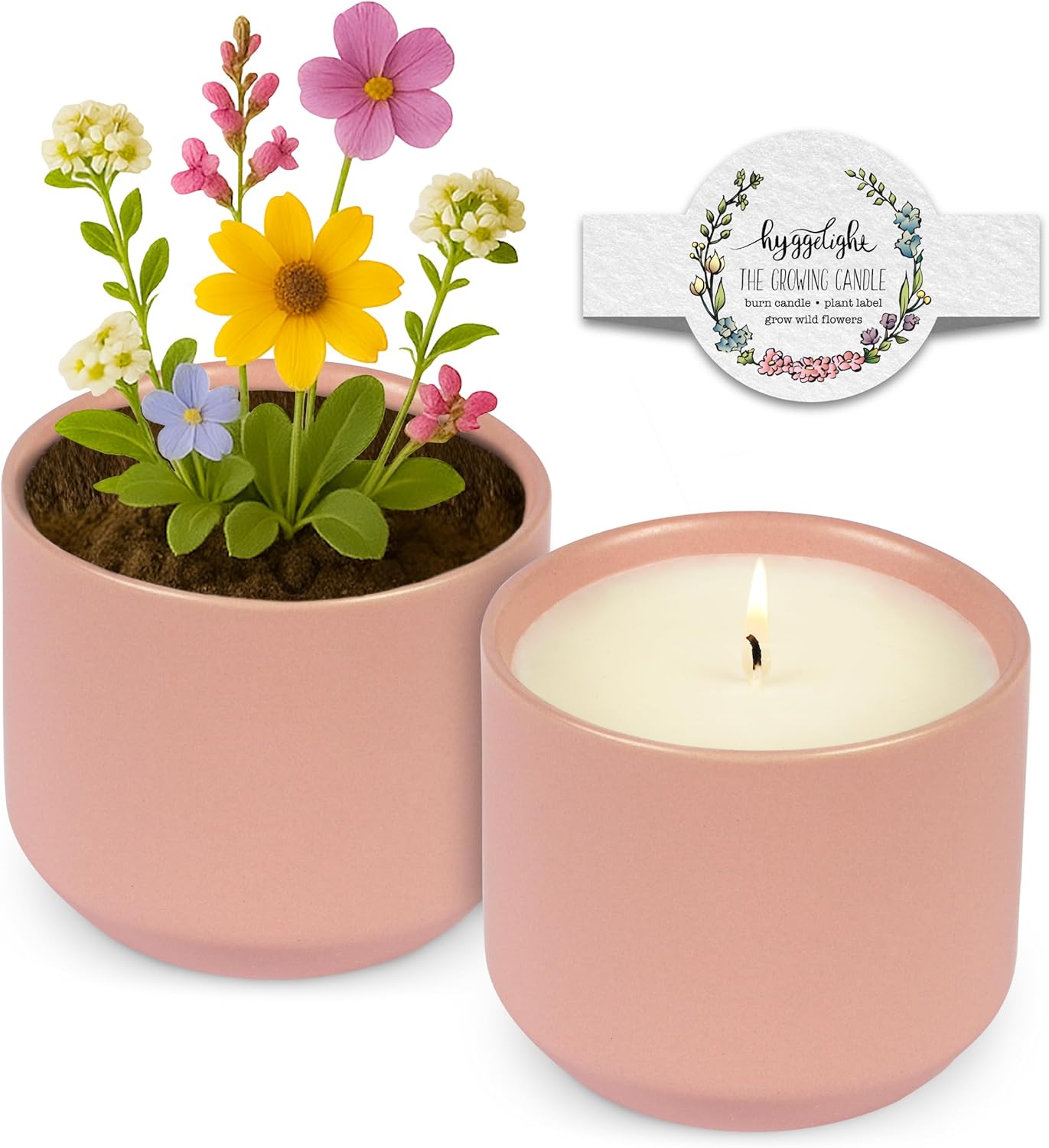 Hyggelight Growing Candle with Mint & Eucalyptus Scented Aroma