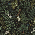 Removable Peel and Stick Wallpaper Boho Floral Dark Green - Renter