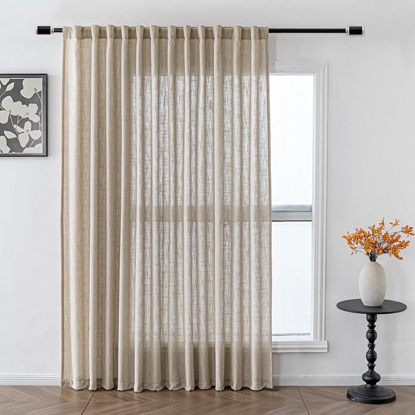 MYSKY HOME Boho Curtains for Farmhouse Living Room Decor