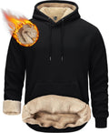 Men's Pullover Sherpa Lined Hoodie - Thick Windproof Winter Warmth