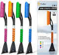 EcoNour 27in Aluminum Snow Brush 4 Pack with Ice Scrapers - Compact
