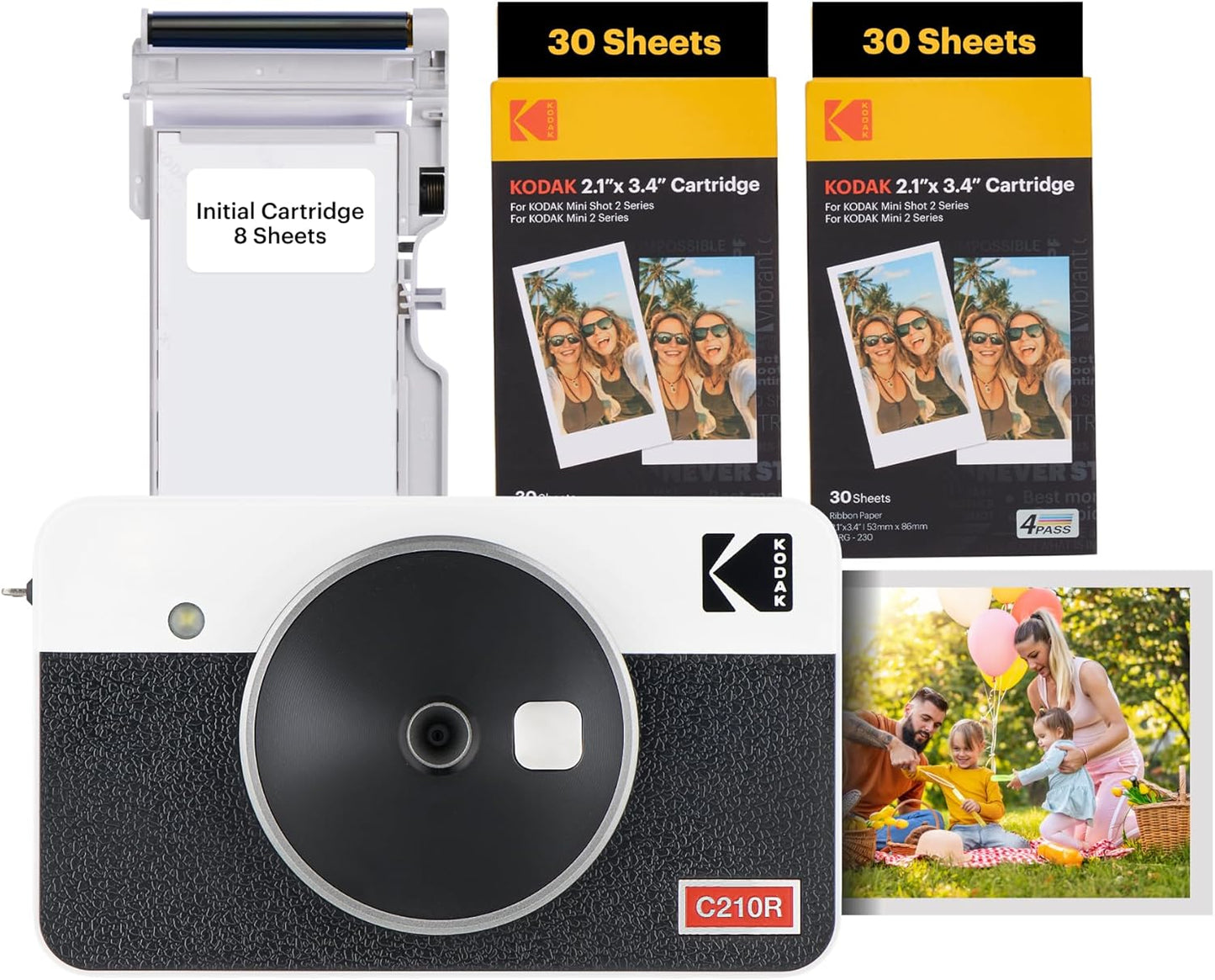 KODAK Mini Shot 2 Retro Instant Camera and Photo Printer Bundle