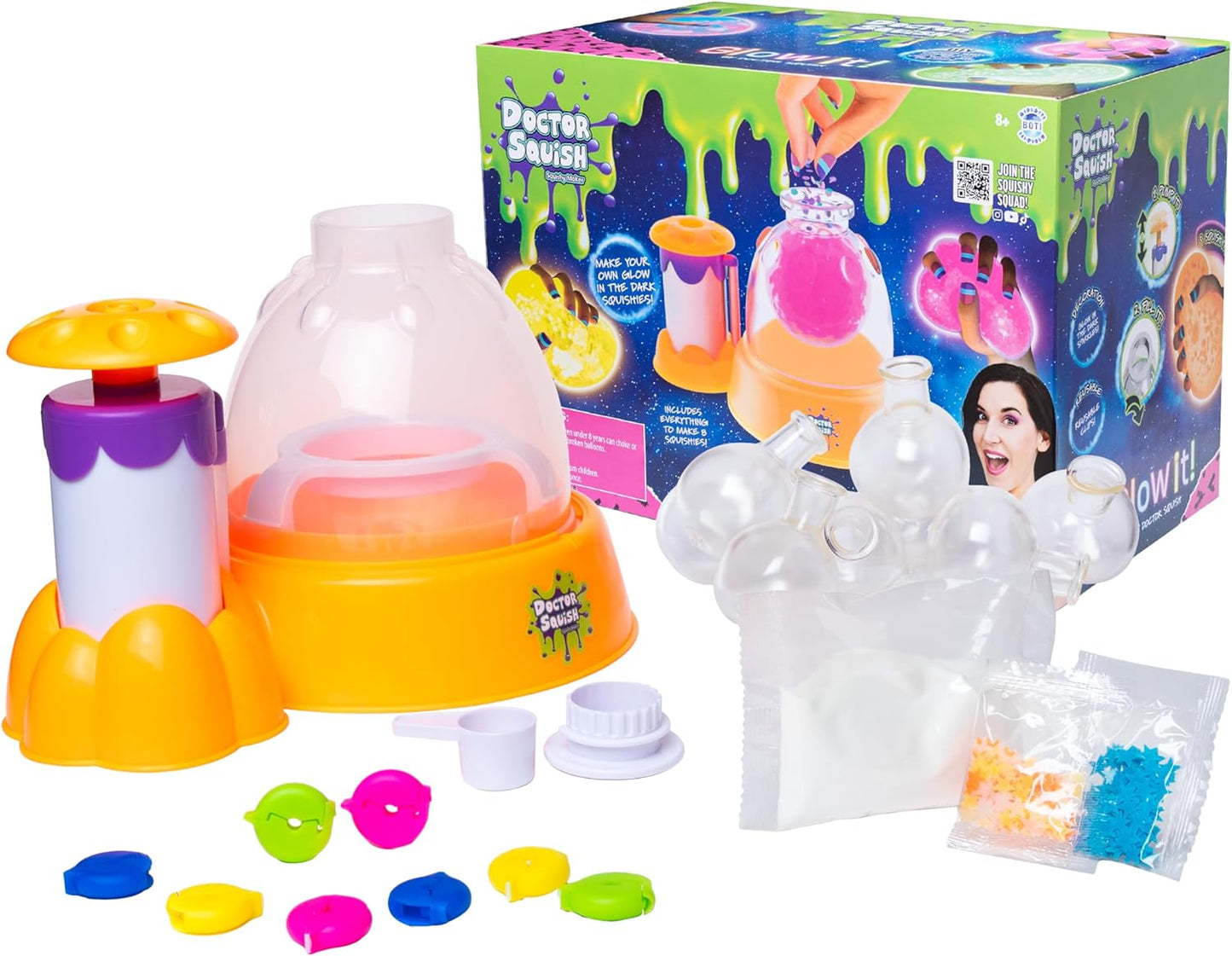Doctor Squish Squishy Maker Station Neon - DIY Glow in The Dark Fun